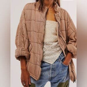 Free People Dolman Quilted Knit Jacket